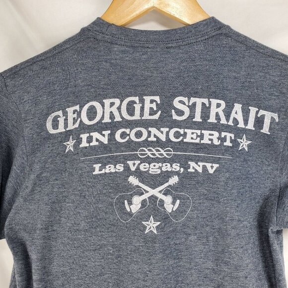 George Straight Concert Tee Women's Grey Graphic T-Shirt Short Sleeve Printed Si - Picture 5 of 8